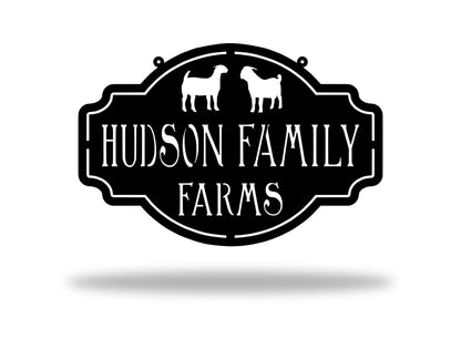 Metal Farm Sign , Goats Personalized Family Name Metal Sign Housewarming Gift Wedding Gift Personalized Gift Metal Wall Art, Laser Cut Metal Signs Custom Gift Ideas