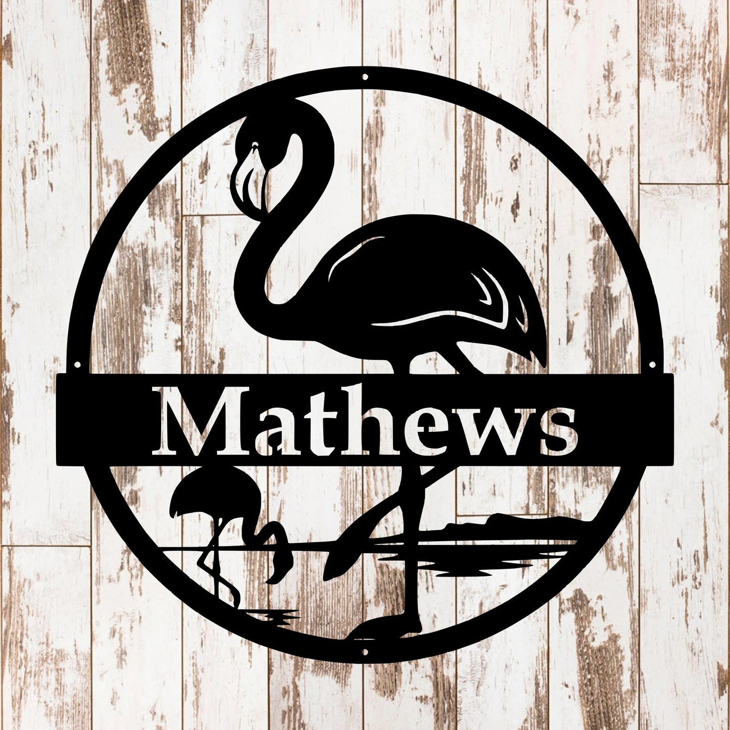 Personalized Flamingo Custom Metal Sign Personalized Family Name Metal Sign Wedding Gift Personalized Gift Metal Wall Art Laser Cut Metal Signs Custom Gift Ideas