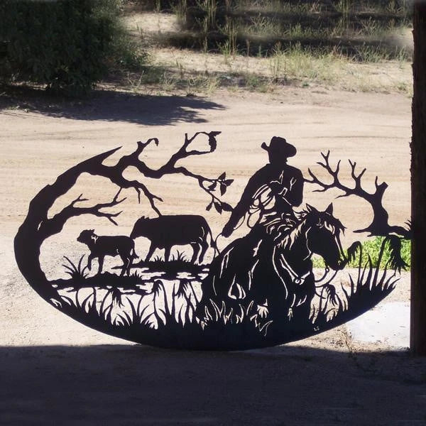 Horse Cowboy Personalized Horse Metal Sign, Horseshoe Art, Western Decor, Initial Metal Sign, Housewarming Gift, Farmhouse Decor Metal Wall Art, Metal Laser Cut Metal Signs Custom Gift Ideas
