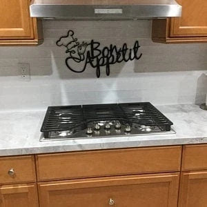 Bon Appetit Metal Sign Kitchen Wall Decor Dining Room Farmhouse Decor Rustic Wall Word Chef Housewarming Gift