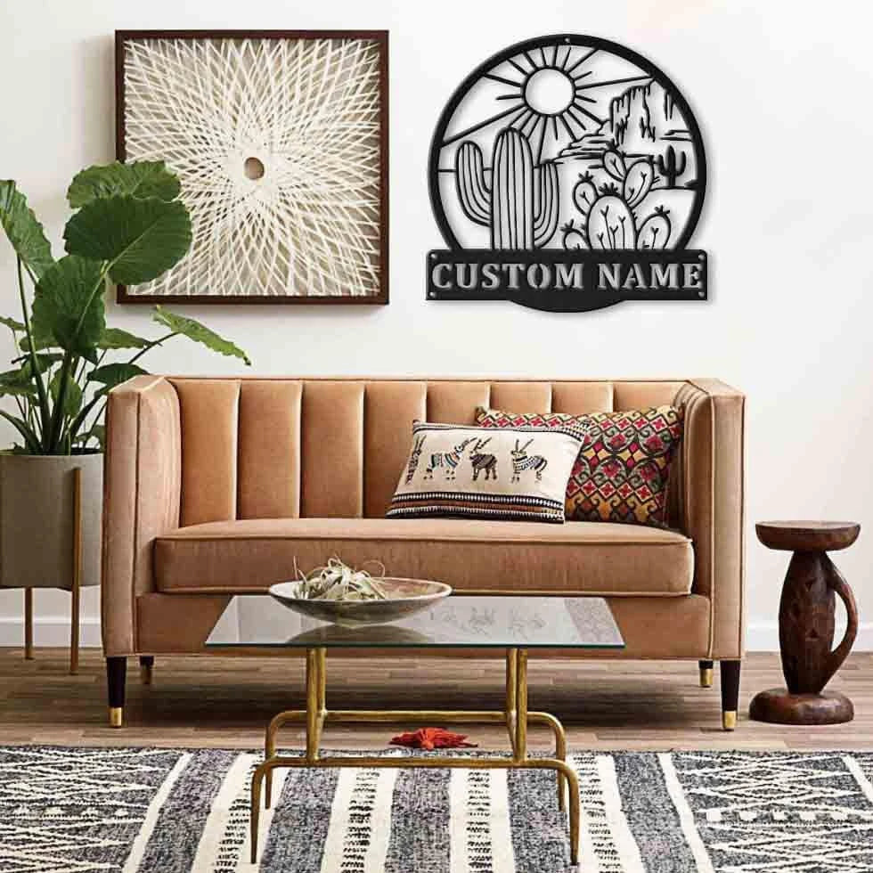Personalized Cactus Metal Sign Art, Custom Cactus Metal Sign, Cactus Gifts Funny, Hobbie Gift, Birthday Gift, Laser Cut Metal Signs Custom Gift Ideas