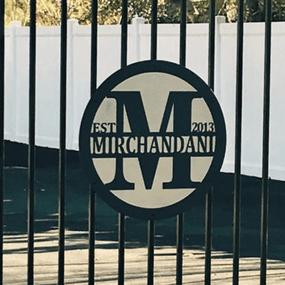 Personalized Family Gate Sign Cut Metal Sign Metal House Sign