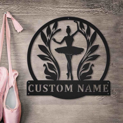 Personalized Ballet Dance Monogram Metal Sign Art, Custom Ballet Dance Metal Sign, Hobbie Gifts, Sport Gift, Birthday Gift, Laser Cut Metal Signs Custom Gift Ideas