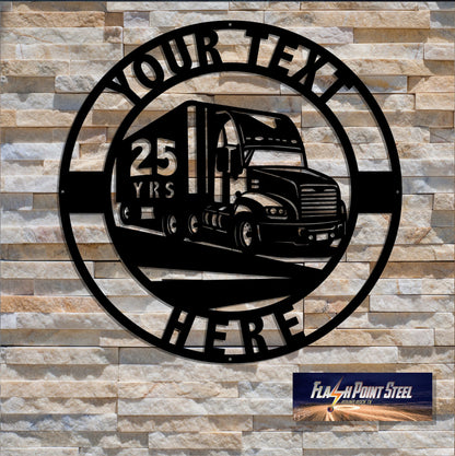 Trucker Truck Driver Sign, Metal Art, Semi Truck Sign, Retired Driver, Personalized Retired Sign, Truck Driver Awards, Retired Trucker Gift Laser Cut Metal Signs Custom Gift Ideas