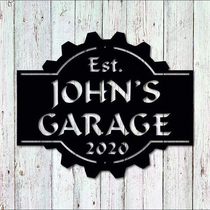 Personalized Metal Garage Metal Sign Wall Art, Cut Metal Sign, Metal Wall Art, Metal House Sign, Metal Laser Cut Metal Signs Custom Gift Ideas
