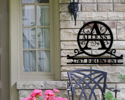 Personalized Family Name Metal Sign, Metal Monogram Sign, Last Name Sign, Housewarming Gift, Custom Metal Name Sign, Wedding Gift Ideas, Metal Laser Cut Metal Signs Custom Gift Ideas