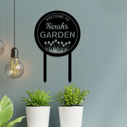 Personalized Metal Garden Sign, Outdoor Garden Stake, Anniversary Art Gift For Her, Gardening Lovers, Metal Laser Cut Metal Signs Custom Gift Ideas