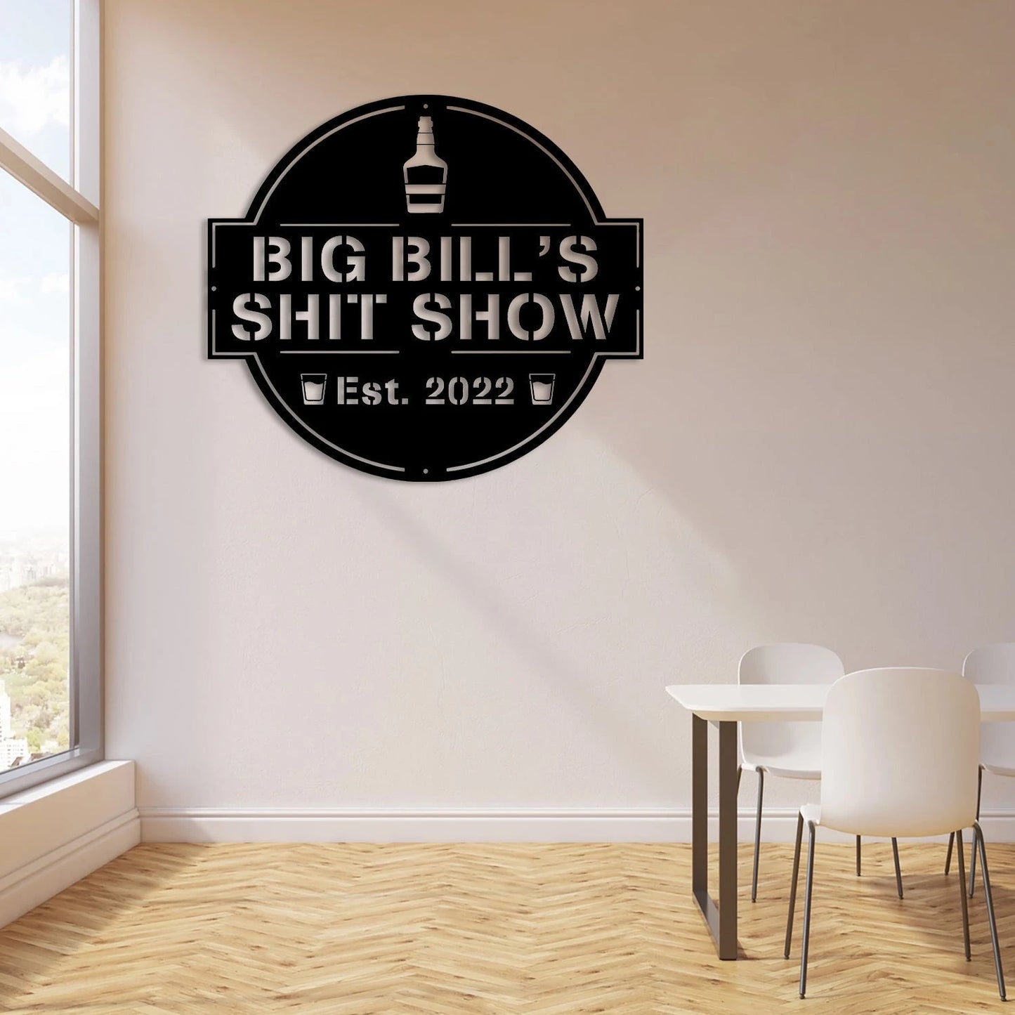 Custom Name Shit Show Funny Metal Art, Man Cave Home Decoration Laser Cut Metal Signs Custom Gift Ideas