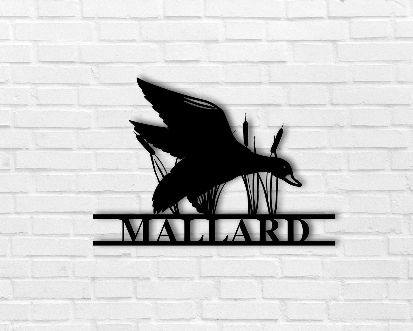 Duck Hunter Last Name Sign Custom Metal Duck Sign Duck Hunting Sign Duck Address Sign Family Name Sign Cabin Sign