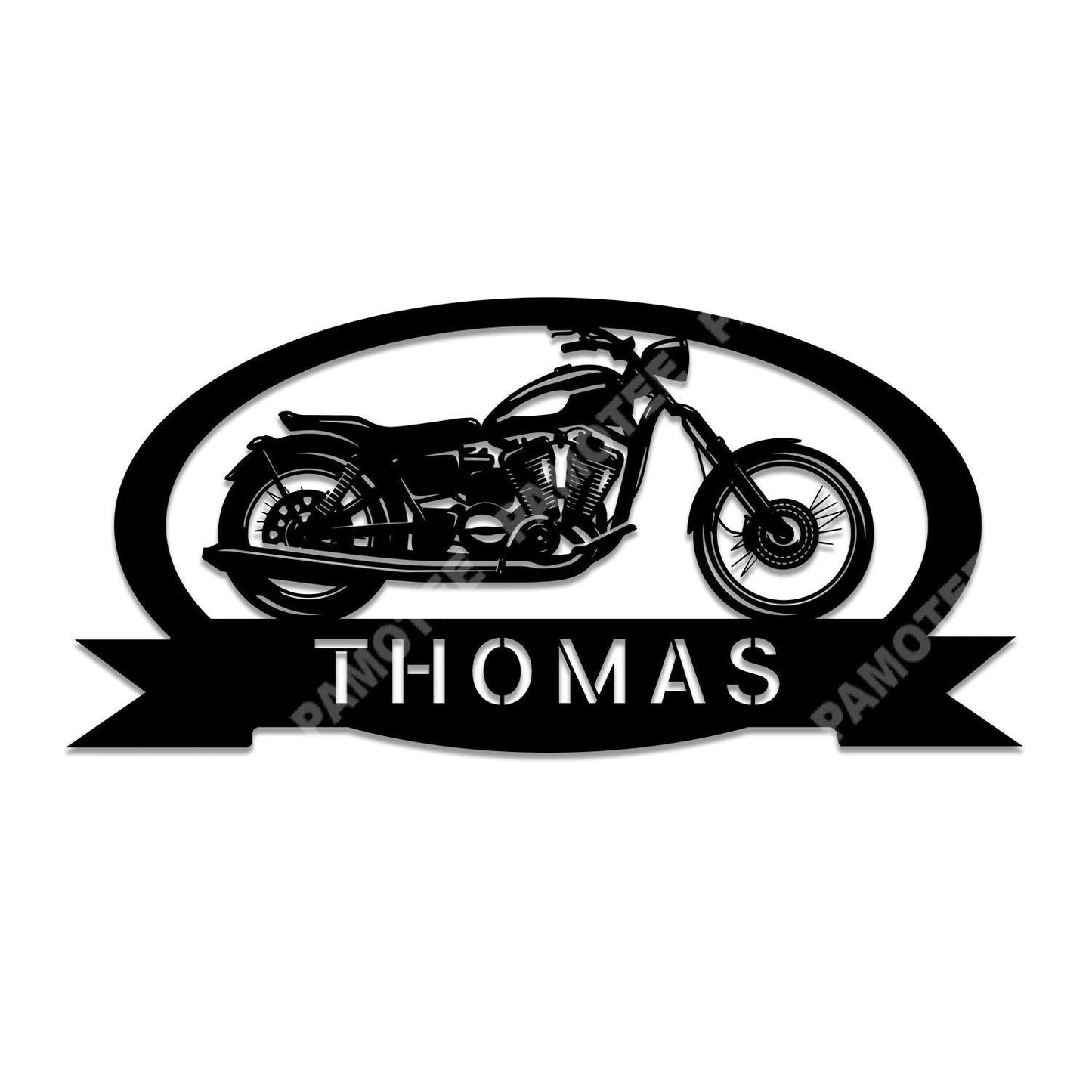 Personalized Your Name Motorcycle Metal Wall Art, Garage Metal Sign For Biking Lovers, Metal Laser Cut Metal Signs Custom Gift Ideas