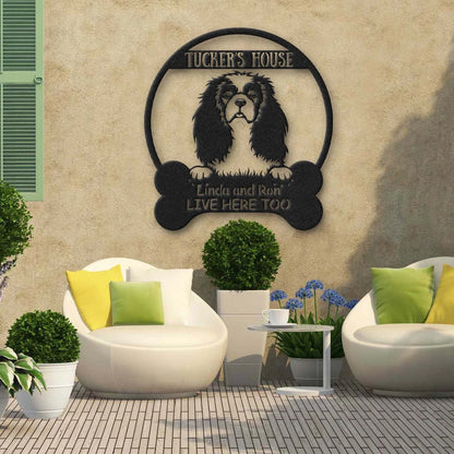 Cavalier Dog Lovers Funny Personalized Metal House Sign Laser Cut Metal Signs Custom Gift Ideas