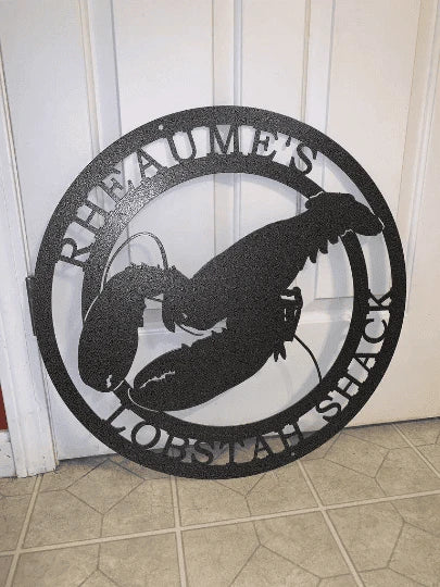 Personalized Lobster Metal Sign, Cut Metal Sign, Metal Wall Art, Metal House Sign Laser Cut Metal Signs Custom Gift Ideas