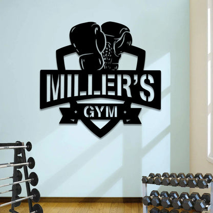 Personalized Boxing Metal Gym Sign, Cross Fit Club, Wedding, Anniversary Art Gift For Him her, Metal Laser Cut Metal Signs Custom Gift Ideas