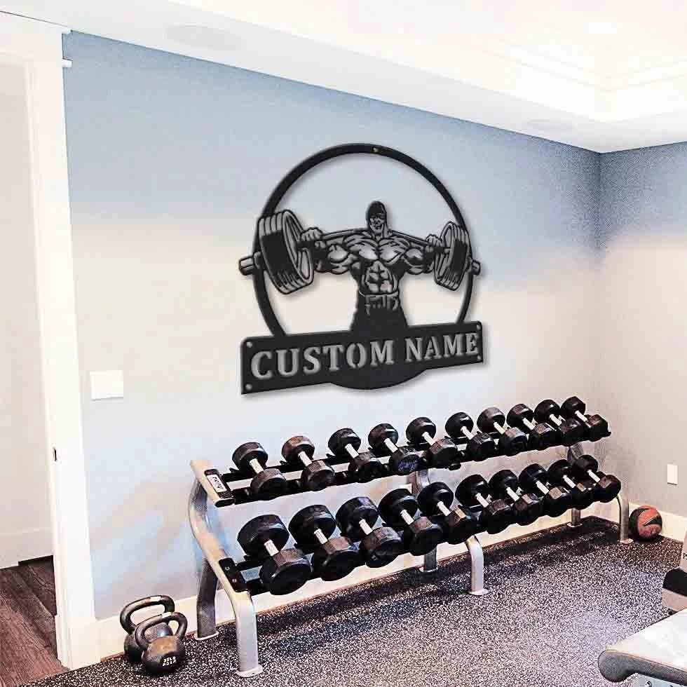 Personalized Powerlifting Sport Monogram Metal Sign Art V2, Custom Powerlifting Sport Metal Sign, Hobbie Gifts, Sport Gift Laser Cut Metal Signs Custom Gift Ideas