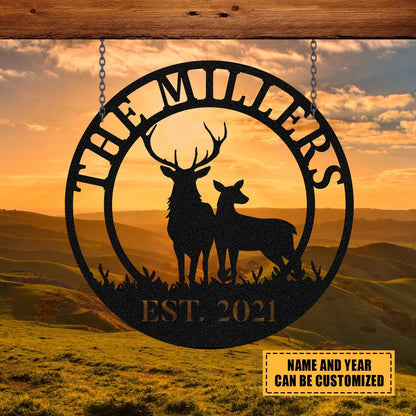 Deer Hunting Hunter Metal Sign, Custom Outdoor Farm, Cabin, Lodge, Camp, Wall Decor, Art Gift For Him, Metal Laser Cut Metal Signs Custom Gift Ideas