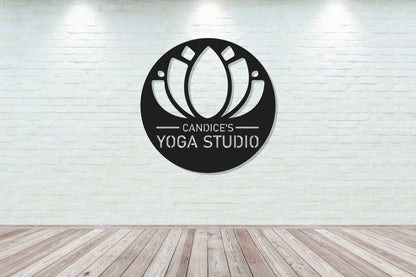 Custom Yoga Studio Metal Sign, Personalized Yoga Studio Sign, Gift For Yoga Instructors, Personalized Yoga Sign, Custom Metal Yoga Sign, Metal Laser Cut Metal Signs Custom Gift Ideas