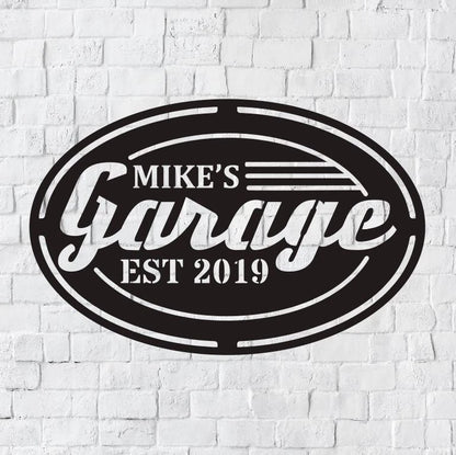 Personalized Garage Sign, Garage Metal Art, Garage Home Decor, Father's Day Gift, Metal Wall Art, Laser Cut Metal Signs Custom Gift Ideas