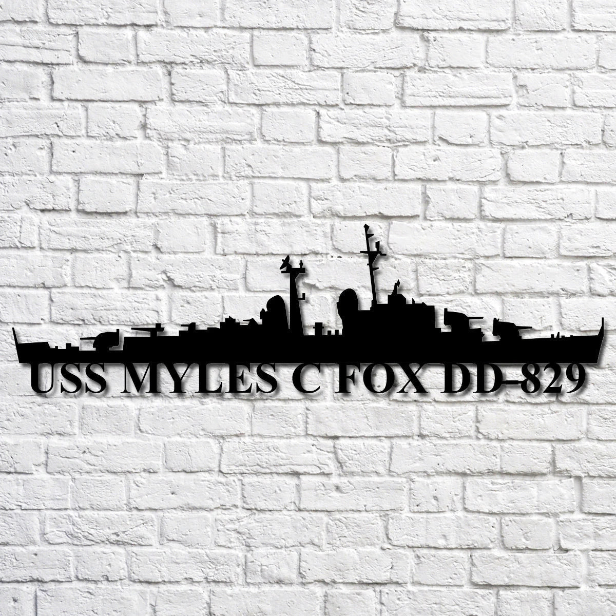 Uss Myles C Fox Dd829 Navy Ship Metal Art, Gift For Navy Veteran, Navy Ships Silhouette Metal Art, Navy Home Decor Laser Cut Metal Signs Custom Gift Ideas