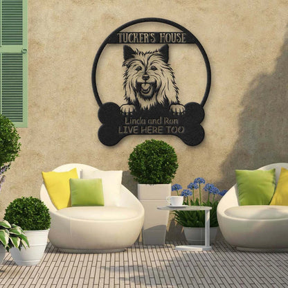 Cairn Terrier Dog Lovers Funny Personalized Metal House Sign Laser Cut Metal Signs Custom Gift Ideas