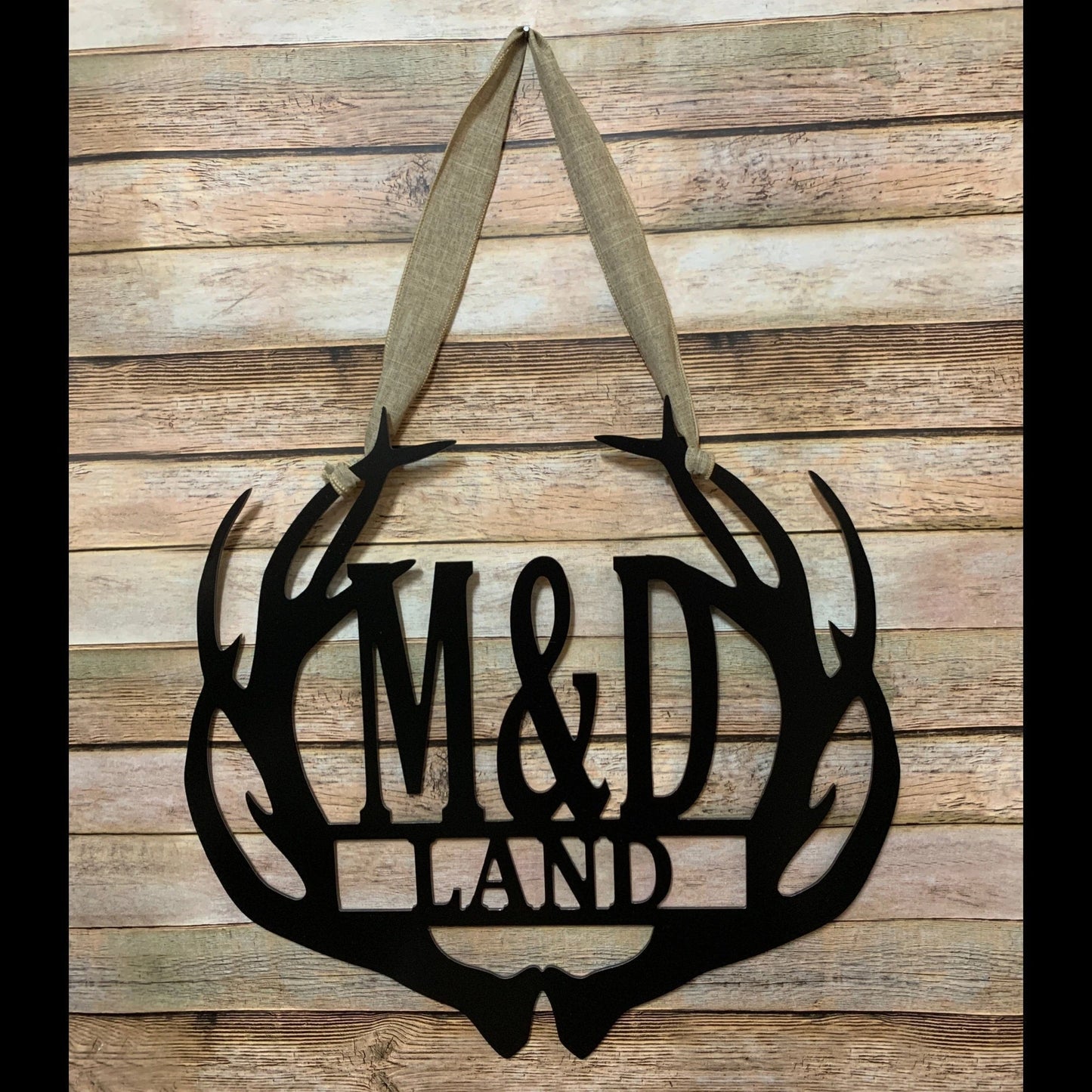 Antler Wreath Personalized Family Antler Decor Hunter Deer Camp Sign Deer Antlers Family Monogram Wall Decor Hunting Signs Laser Cut Metal Signs Custom Gift Ideas