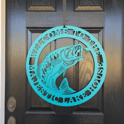 Metal Largemouth Bass Fishing Sign, Cut Metal Sign, Metal Wall Art, Metal House Sign Laser Cut Metal Signs Custom Gift Ideas