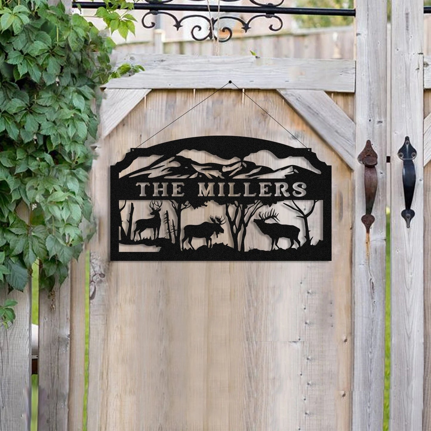 Personalized Family Name Deer Moose Elk Hunting Hunter Metal Art, Metal Laser Cut Metal Signs Custom Gift Ideas