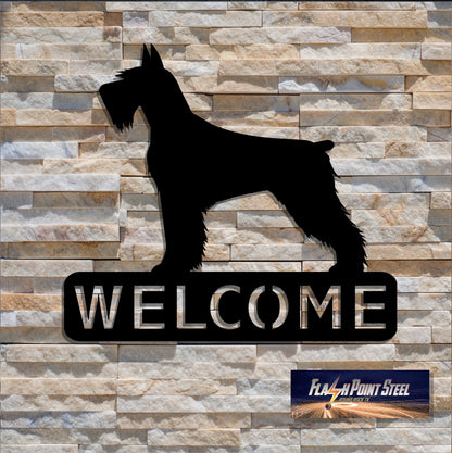 Schnauzer Sign, Dog House, Family Dog, Entrance Sign, Wall Decor, Plasma Cut Steel, Custom Sign, Welcome Sign, Personalized Laser Cut Metal Signs Custom Gift Ideas