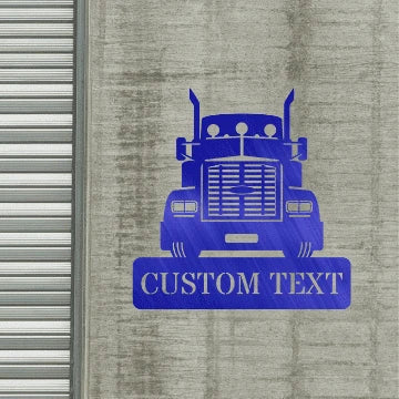 Semi Truck Monogram V3 Customized Metal Signs, Custom Metal Sign, Custom Signs, Metal Sign, Metal Laser Cut Metal Signs Custom Gift Ideas
