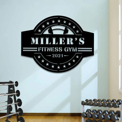 Metal Gym Sign, Custom Fitness Center, Cross Fit Club, Home Wall Decor, Gift For Him her, Metal Laser Cut Metal Signs Custom Gift Ideas