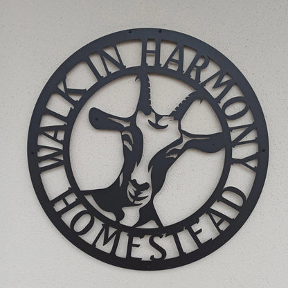 Goat Farm Sign, Goat Farm Metal Sign, Metal Sign Farm, Last Name Sign, Family Name Sign Personalized Laser Cut Metal Signs Custom Gift Ideas