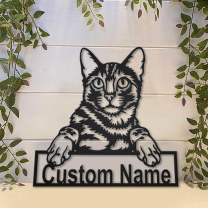 Personalized Bengal Cat Metal Sign Art, Custom Bengal Cat Metal Sign, Father's Day Gift, Pets Gift, Birthday Gift, Laser Cut Metal Signs Custom Gift Ideas
