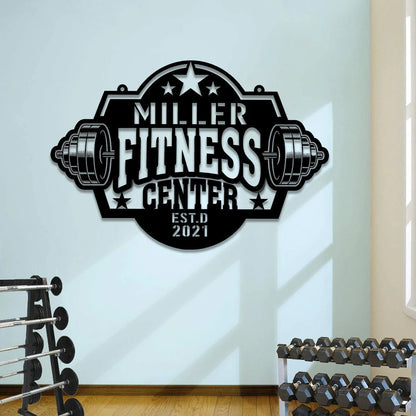 Personalized Weights Fitness Center Metal Gym Sign, Cross Fit Club, Art Gift For Him, Metal Laser Cut Metal Signs Custom Gift Ideas