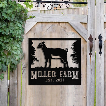 Personalized Metal Farm Sign Nigerian Dwarf Goat Monogram Laser Cut Metal Signs Custom Gift Ideas