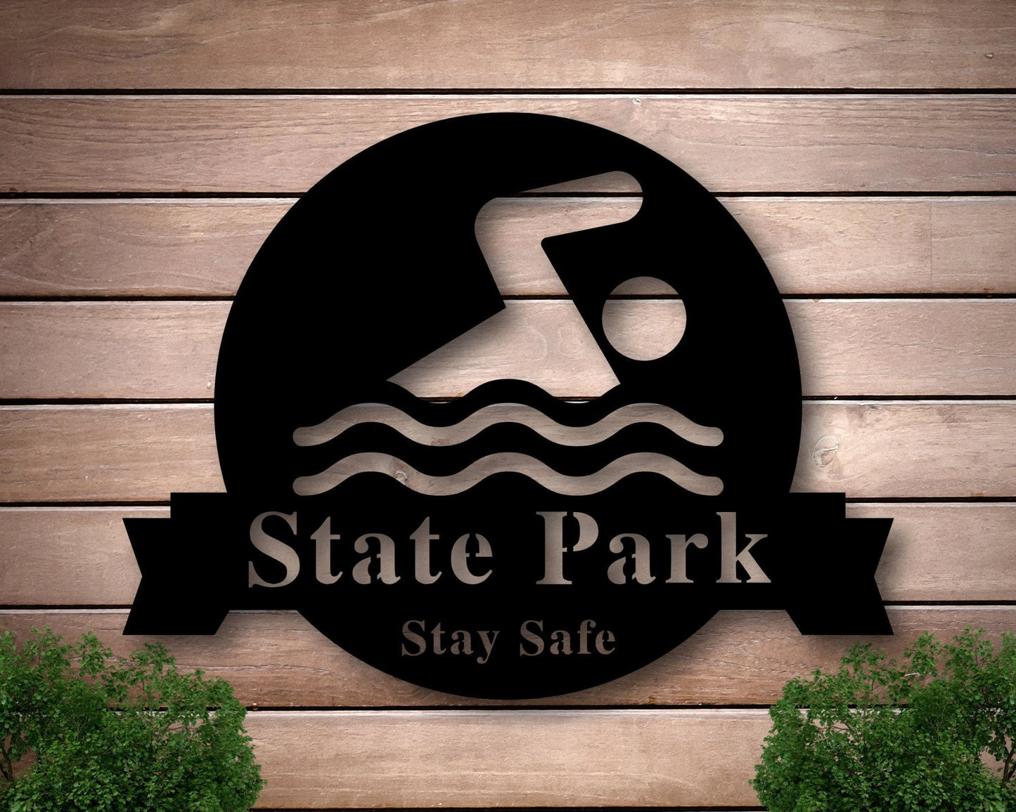 Personalized Metal Swimming Sign, Family Name Metal Sign, Welcome Sign, Custom Last Name Sign, Personalized Metal Wall Decor, Laser Cut Metal Signs Custom Gift Ideas