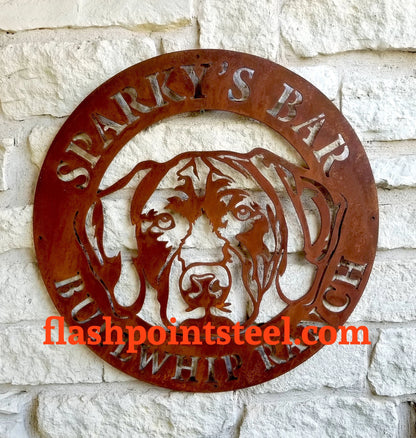 Labrador Retriever Dog Sign, Hunting Dog, Entrance Sign, Wall Decor, Plasma Cut Steel Sign, Custom Sign, Welcome Sign, Personalized Laser Cut Metal Signs Custom Gift Ideas