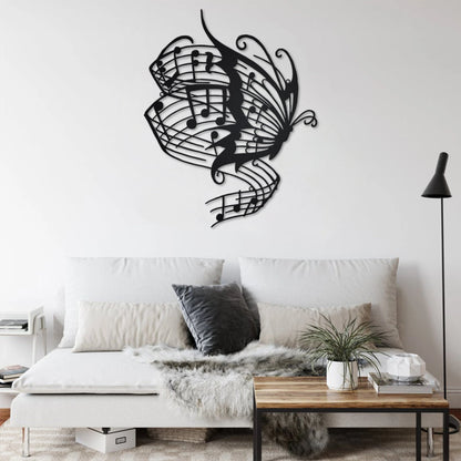 Butterfly Music Metal Wall Art, Butterfly Music Decoration For Room, Butterfly Music Home Decor, Butterfly Music, Music Teacher Gift, Metal Laser Cut Metal Signs Custom Gift Ideas