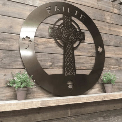 Celtic Cross Of Life Family Name Sign, Cut Metal Sign, Metal Wall Art, Metal House Sign Laser Cut Metal Signs Custom Gift Ideas
