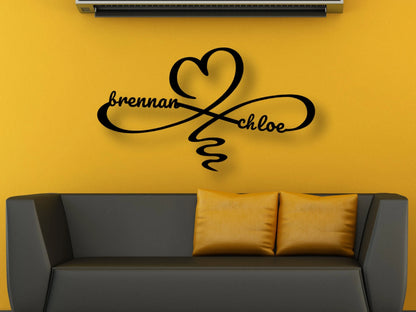 Personalized Metal Sign, Infinity Sign, Wall Art, Name Sign, Metal Signs, Metal Wall Decor, Infinity Sign With Names, Infinity Sign Metal, Laser Cut Metal Signs Custom Gift Ideas
