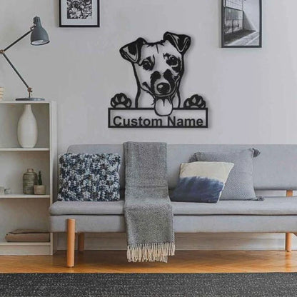 Jack Russell Terrier Personalized Metal Wall Decor, Cut Metal Sign, Metal Wall Art, Metal House Sign, Metal Laser Cut Metal Signs Custom Gift Ideas