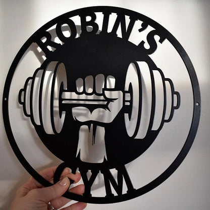 Gym Sign Personalized Sign Custom Metal Gym Sign Home Gym Sign Cross Fit Sign Personalized Home Gym Sign Indoor Outdoor Gym Sign Laser Cut Metal Signs Custom Gift Ideas