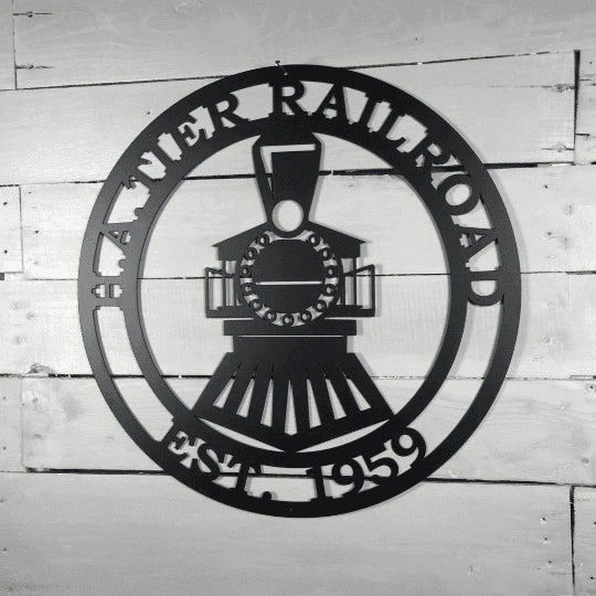 Personalized Train Sign, Cut Metal Sign, Metal Wall Art, Metal House Sign Laser Cut Metal Signs Custom Gift Ideas