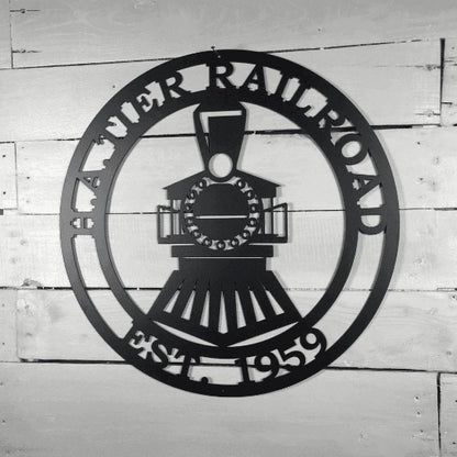 Personalized Train Sign, Cut Metal Sign, Metal Wall Art, Metal House Sign Laser Cut Metal Signs Custom Gift Ideas