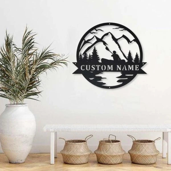 Great Outdoor Kayak Camping Personalized Metal Wall Decor, Cut Metal Sign, Metal Wall Art, Metal House Sign, Metal Laser Cut Metal Signs Custom Gift Ideas