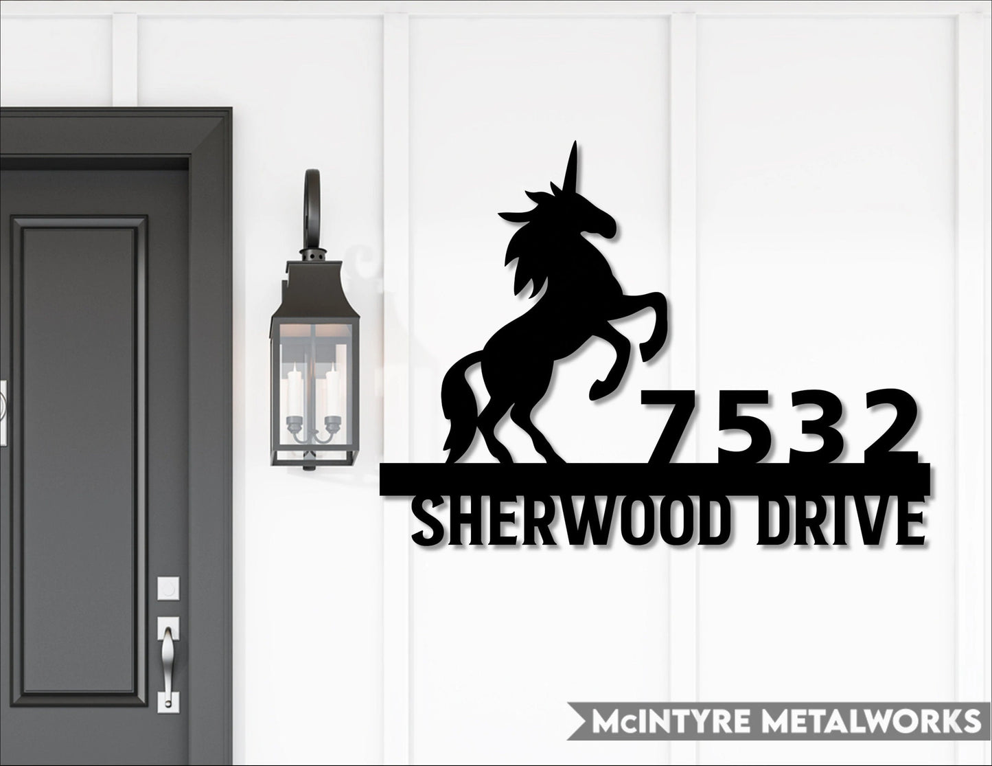 Unicorn Metal Address Sign Custom Address Sign, Cut Metal Sign, Wall Metal Art Laser Cut Metal Signs Custom Gift Ideas