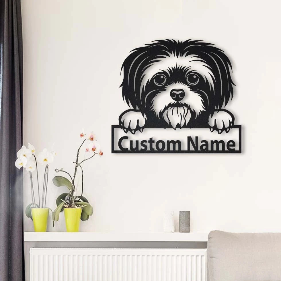 Personalized Shih Tzu Dog Metal Sign Art, Custom Shih Tzu Dog Metal Sign, Animal Funny, Father's Day Gift, Pets Gift, Birthday Gift, Laser Cut Metal Signs Custom Gift Ideas