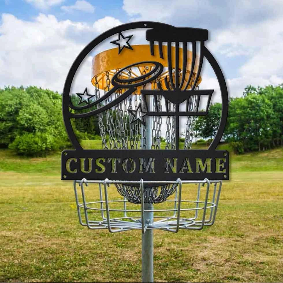 Personalized Disc Golf Sport Monogram Metal Sign Art, Custom Disc Golf Sport Metal Sign, Hobbie Gifts, Sport Gift, Birthday Gift Laser Cut Metal Signs Custom Gift Ideas
