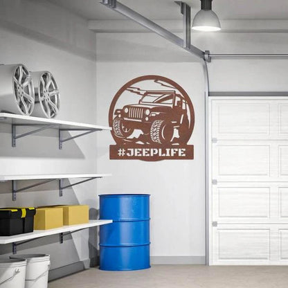Jeep Monogram, Cut Metal Sign, Metal Wall Art, Metal House Sign Laser Cut Metal Signs Custom Gift Ideas