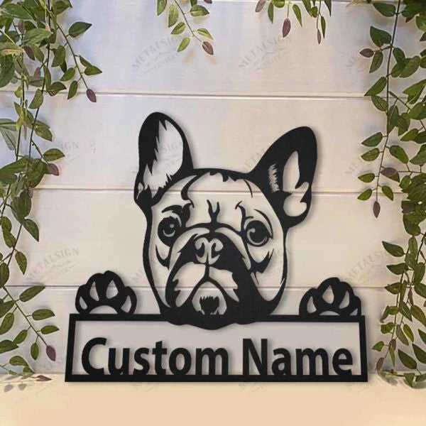 French Bulldog Personalized Metal Wall Decor, Cut Metal Sign, Metal Wall Art, Metal House Sign Laser Cut Metal Signs Custom Gift Ideas