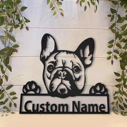 French Bulldog Personalized Metal Wall Decor, Cut Metal Sign, Metal Wall Art, Metal House Sign Laser Cut Metal Signs Custom Gift Ideas