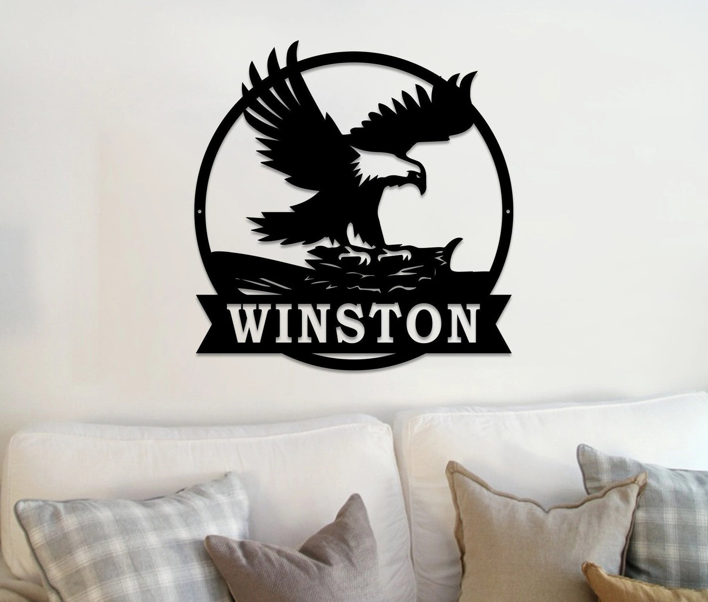 Personalized Flying Eagle Metal Art , Custom Metal Eagle Sign, Eagle Sign, American Flag , Custom Name Sign, Personalized,birthday Gift Laser Cut Metal Signs Custom Gift Ideas